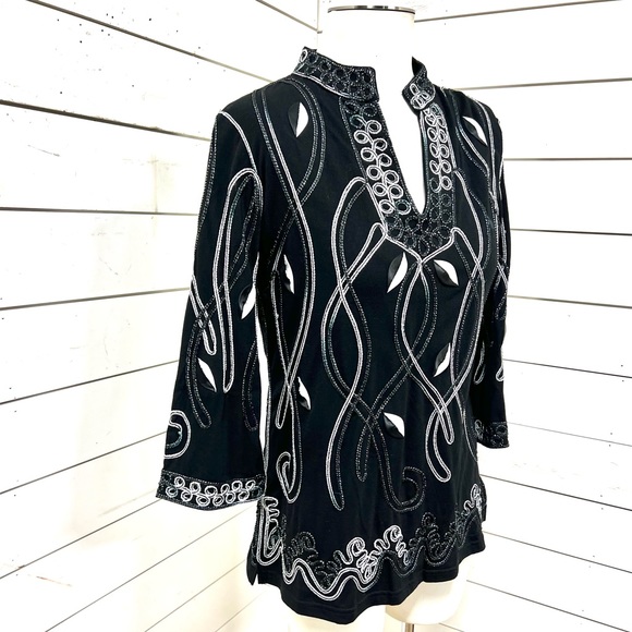 Objects d’art black top blouse - Picture 1 of 8
